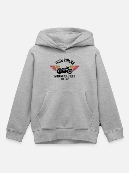 Eisenreiter - Kinder Premium Organic Hoodie - Grau meliert