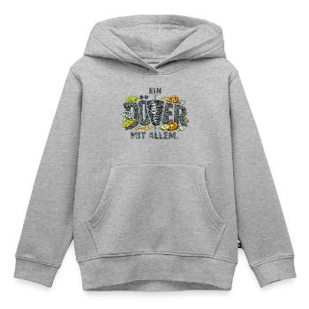 Ein Döner mit allem. - Kinder Premium Organic Hoodie - Grau meliert - Vorne - AI Model Kid Male (0cm)