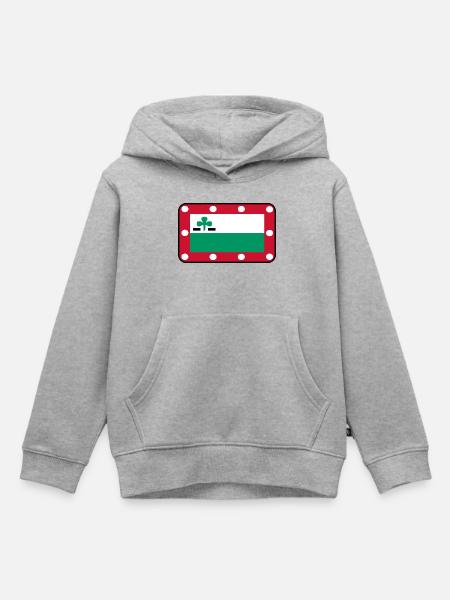Meppeldag-Flaggenlogo – Urban Style - Kinder Premium Organic Hoodie - Grau meliert