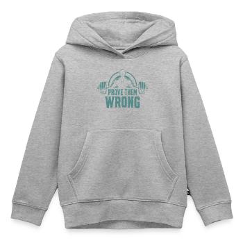 Prove Them Wrong - Kinder Premium Organic Hoodie - Grau meliert - Vorne - AI Model Kid Male (0cm)