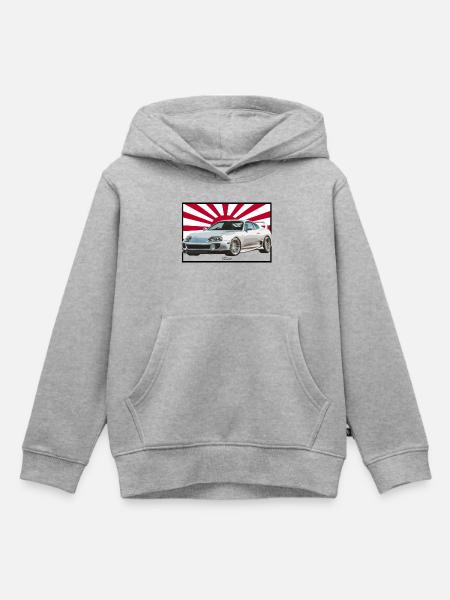 Supra mk4 Swycar Edition - Kinder Premium Organic Hoodie - Grau meliert