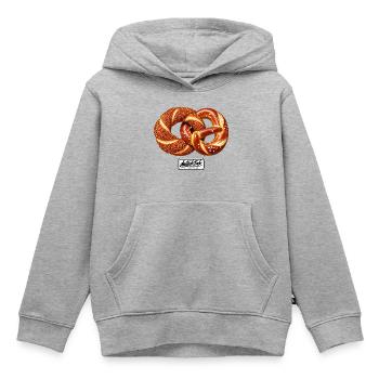 Simit & Brezel – deutschtürkisches Streetwear  - Kinder Premium Organic Hoodie - Grau meliert - Vorne - AI Model Kid Male (0cm)