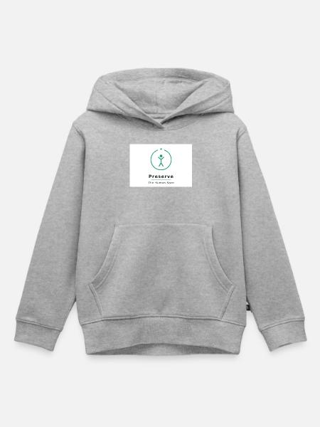 Menschheit Bewahren Symbol - Kinder Premium Organic Hoodie - Grau meliert
