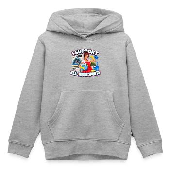 Real House Sports JGA Spruch - Kinder Premium Organic Hoodie - Grau meliert - Vorne - AI Model Kid Male (0cm)