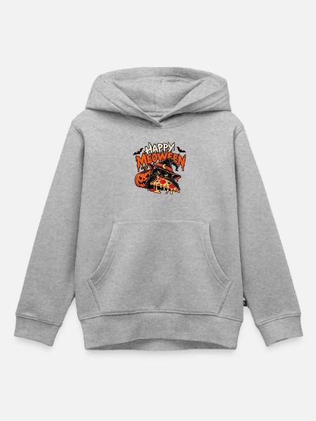 Happy Halloween - Kinder Premium Organic Hoodie - Grau meliert