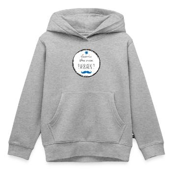Antrag Pat - Kinder Premium Organic Hoodie - Grau meliert - Vorne - AI Model Kid Male (0cm)