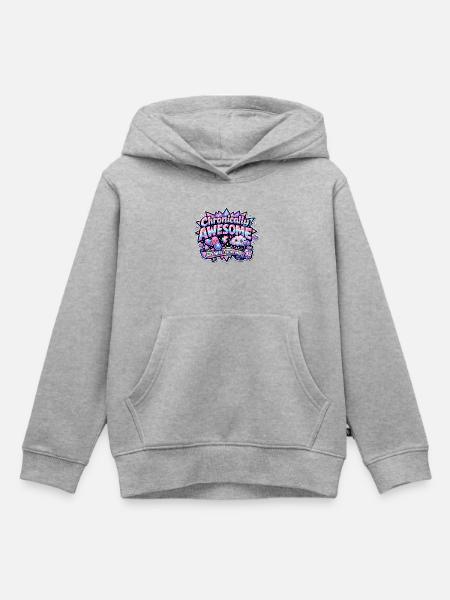 Chronisch großartig - Kinder Premium Organic Hoodie - Grau meliert