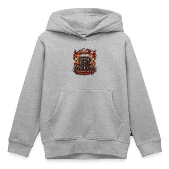 LKW Laut & Schwer: 40 Tonnen Metall Autobahn - Kinder Premium Organic Hoodie - Grau meliert - Vorne - AI Model Kid Male (0cm)