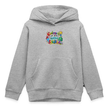 Kindergarten war gestern - Jetzt bin ich Schulkind - Kinder Premium Organic Hoodie - Grau meliert - Vorne - AI Model Kid Male (0cm)