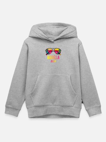 Marbella 2026 Tropische Sonnenbrillen - Kinder Premium Organic Hoodie - Grau meliert