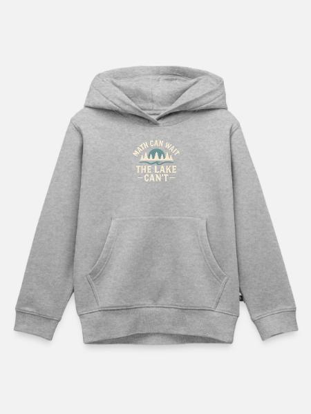 Der See kann es kaum erwarten - Kinder Premium Organic Hoodie - Grau meliert
