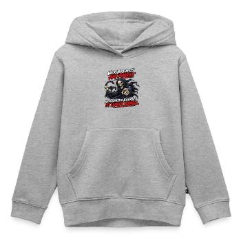 Angst vorm Bremsen Grim Reaper - Kinder Premium Organic Hoodie - Grau meliert - Vorne - AI Model Kid Male (0cm)