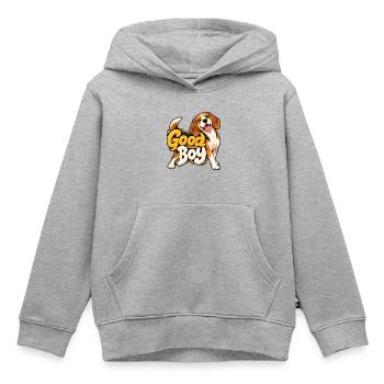 Beagle - Kinder Premium Organic Hoodie - Grau meliert - Vorne - AI Model Kid Male (0cm)