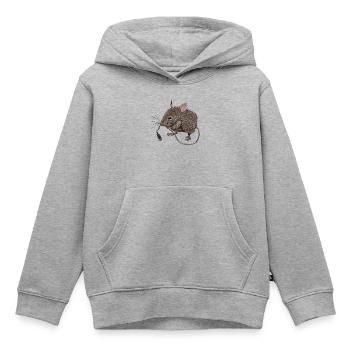 USB-Maus - Kinder Premium Organic Hoodie - Grau meliert - Vorne - AI Model Kid Male (0cm)