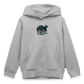 RC Cars Monstertruck Logo - Kinder Premium Organic Hoodie - Grau meliert - Vorne - AI Model Kid Male (0cm)