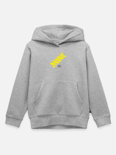 Pasta Basta - Kinder Premium Organic Hoodie - Grau meliert