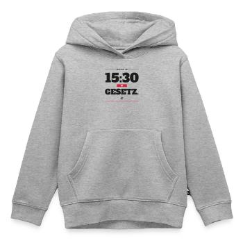 Samstags Um 15:30 Ist Gesetz Fußball Spruch Fan - Kinder Premium Organic Hoodie - Grau meliert - Vorne - AI Model Kid Male (0cm)