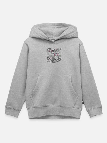 Freche Hasen - Hase - Zeichnung - Kinder Premium Organic Hoodie - Grau meliert