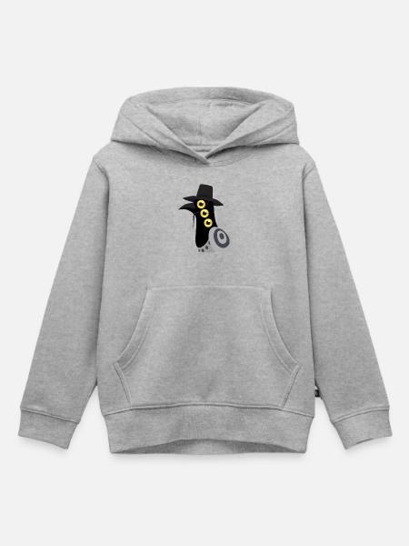 Dämonischer Vogel - Kinder Premium Organic Hoodie - Grau meliert