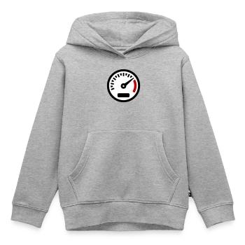 Tacho Kmh Gas - Kinder Premium Organic Hoodie - Grau meliert - Vorne - AI Model Kid Male (0cm)