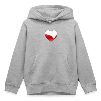 Liebe - Kinder Premium Organic Hoodie - Grau meliert - Vorne - AI Model Kid Male (0cm)