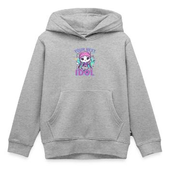 Dein Nächster Idol K-Pop Kätzchen - Kinder Premium Organic Hoodie - Grau meliert - Vorne - AI Model Kid Male (0cm)
