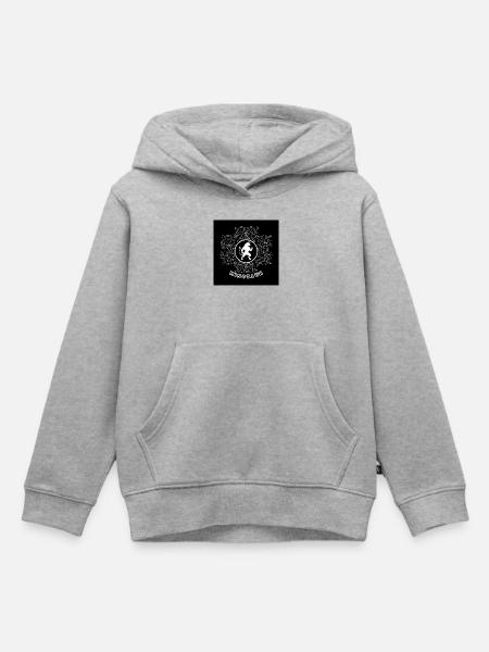 Minotaurus White - Kinder Premium Organic Hoodie - Grau meliert