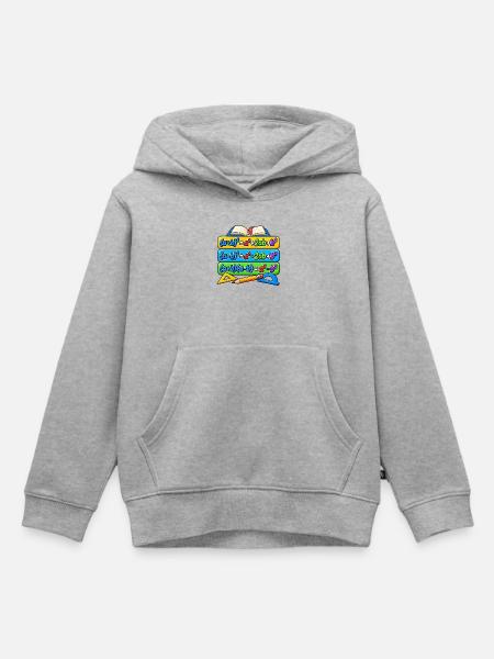 Binomische Formeln – Mathe Geek Design - Kinder Premium Organic Hoodie - Grau meliert