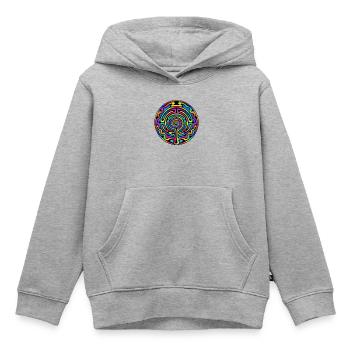 Labyrinth - Kinder Premium Organic Hoodie - Grau meliert - Vorne - AI Model Kid Male (0cm)