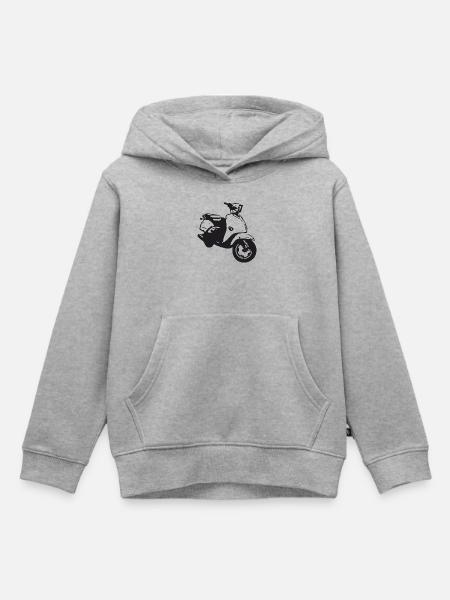 roller - Kinder Premium Organic Hoodie - Grau meliert