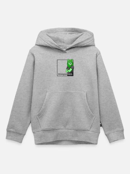 Hörspielheld - Kinder Premium Organic Hoodie - Grau meliert
