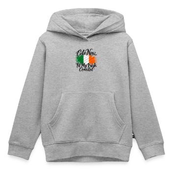 Cute now - Til my irish comes out - Ireland Irland - Kinder Premium Organic Hoodie - Grau meliert - Vorne - AI Model Kid Male (0cm)