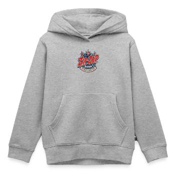 Zip-Zap Retro Soda - Kinder Premium Organic Hoodie - Grau meliert - Vorne - AI Model Kid Male (0cm)