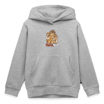 Mamamut Mammut Mama | Lustiges Mama Geschenk - Kinder Premium Organic Hoodie - Grau meliert - Vorne - AI Model Kid Male (0cm)