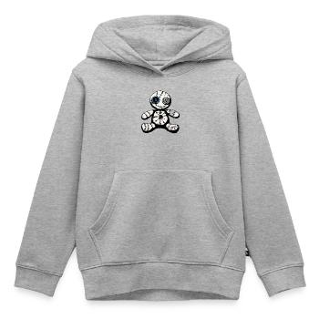 Voodoo Puppe  - Kinder Premium Organic Hoodie - Grau meliert - Vorne - AI Model Kid Male (0cm)