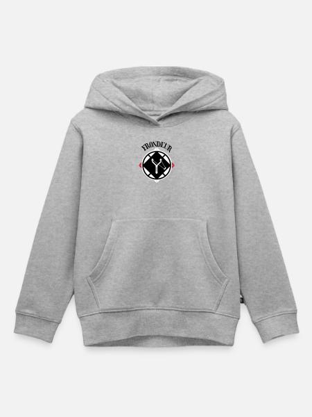 Slinger-Emblem - Kinder Premium Organic Hoodie - Grau meliert