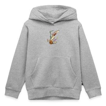 Spargeltarzan - Kinder Premium Organic Hoodie - Grau meliert - Vorne - AI Model Kid Male (0cm)