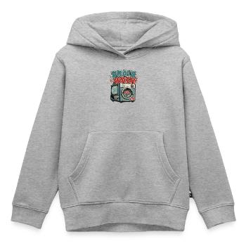 BRAIN WASH MACHINE - Kinder Premium Organic Hoodie - Grau meliert - Vorne - AI Model Kid Male (0cm)