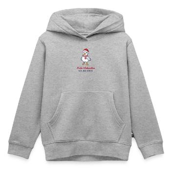Weihnachten Möwe – Frohe Weihnachten von der Küste - Kinder Premium Organic Hoodie - Grau meliert - Vorne - AI Model Kid Male (0cm)