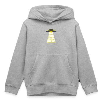 Sci-Fi UFO invitation - Kinder Premium Organic Hoodie - Grau meliert - Vorne - AI Model Kid Male (0cm)