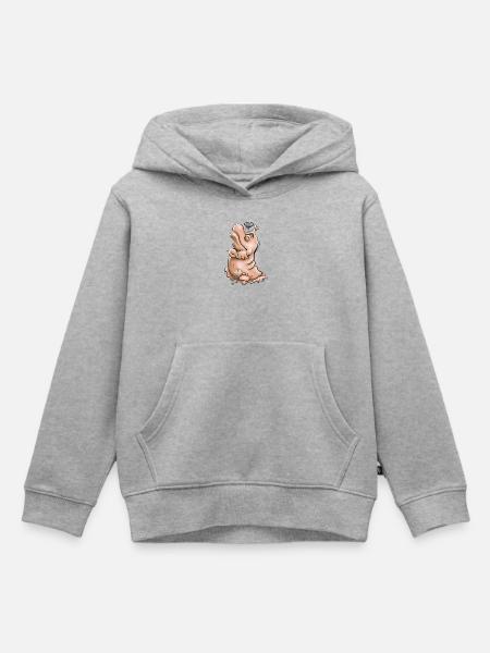 Beleidigte Leberwurst - Kinder Premium Organic Hoodie - Grau meliert