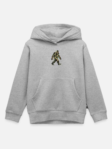 Camouflage Sasquatch Schritt - Kinder Premium Organic Hoodie - Grau meliert