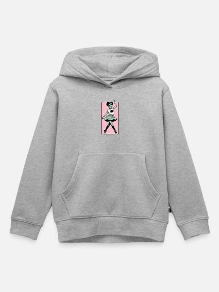Female dancer #7 - Kinder Premium Organic Hoodie - Grau meliert