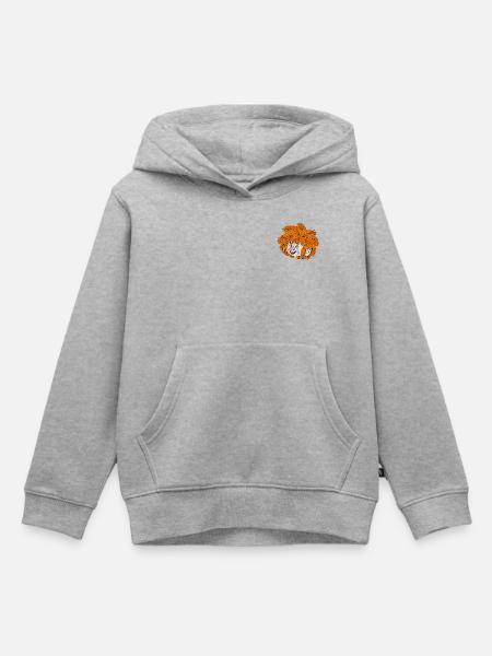 Pumuckl Stickdesign - Kinder Premium Organic Hoodie - Grau meliert