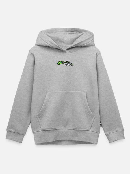 Asterix & Obelix Stickmotiv Idefix Mit Zaubertrank - Kinder Premium Organic Hoodie - Grau meliert