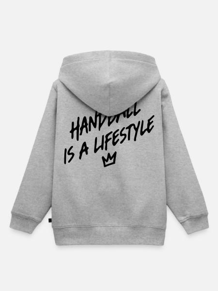 Handball - Kinder Premium Organic Hoodie - Grau meliert