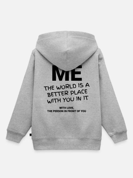 DEAR PERSON BEHIND ME - Kinder Premium Organic Hoodie - Grau meliert