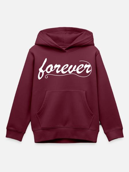 forever - Kinder Premium Organic Hoodie - Burgunderrot