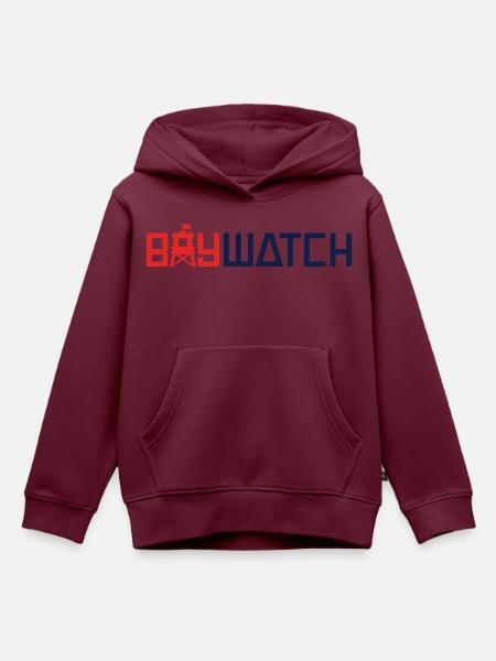 Baywatch Logo - Kinder Premium Organic Hoodie - Burgunderrot