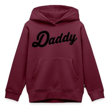 Daddy - Kinder Premium Organic Hoodie - Burgunderrot - Vorne - AI Model Kid Female (0cm)